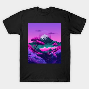 Bear and mountain pink fantasy T-Shirt